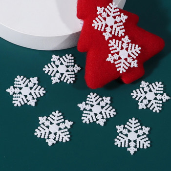 50/100 τμχ Πλαστικές λευκές ψεύτικες νιφάδες χιονιού για στολίδια με κρεμαστά χριστουγεννιάτικα δέντρα στο σπίτι Χριστουγεννιάτικο πάρτι Πρωτοχρονιάς Διακόσμηση γιρλάντα παραθύρων