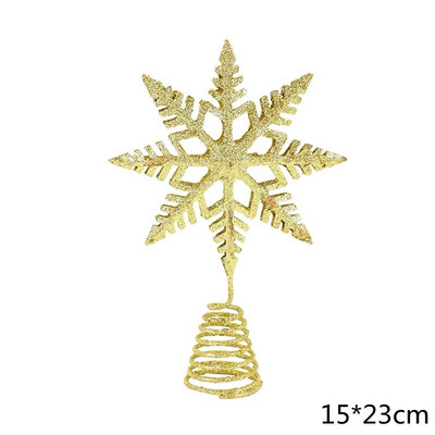 Zvjezdica na vrhu božićnog drvca Ukras zlatno-sjeckana crvena svjetlucava željezna zvijezda Dekoracija za novogodišnju zabavu Kućni ukras za božićno drvce