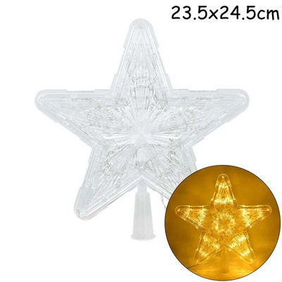 Zvjezdica na vrhu božićnog drvca Ukras zlatno-sjeckana crvena svjetlucava željezna zvijezda Dekoracija za novogodišnju zabavu Kućni ukras za božićno drvce