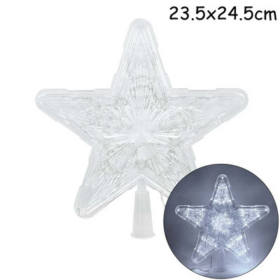 Zvjezdica na vrhu božićnog drvca Ukras zlatno-sjeckana crvena svjetlucava željezna zvijezda Dekoracija za novogodišnju zabavu Kućni ukras za božićno drvce