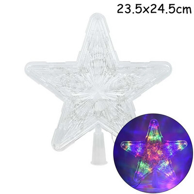 Zvjezdica na vrhu božićnog drvca Ukras zlatno-sjeckana crvena svjetlucava željezna zvijezda Dekoracija za novogodišnju zabavu Kućni ukras za božićno drvce