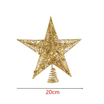 Glitter Χριστουγεννιάτικο Αστέρι Χριστουγεννιάτικο Δέντρο Πέντε Αστέρια Στολίδια Οικογενειακό Merry Party Διακόσμηση Χριστουγεννιάτικων διακοπών 20cm