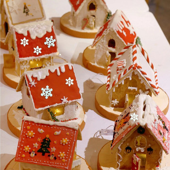 20 τμχ Τεχνητές χριστουγεννιάτικες νιφάδες χιονιού ρητίνη Snowflakes με λάμψη Flatback DIY Crafts Χριστουγεννιάτικο Στολίδι Πρωτοχρονιά για το σπίτι Noel
