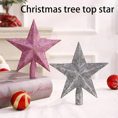 Christmas Glitter Top Star Exquisite Xmas Tree Topper Χριστουγεννιάτικο δέντρο Top Star Χριστουγεννιάτικο δέντρο Topper Διακόσμηση σπιτιού Navidad