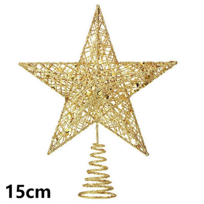 „Navidad“ 2023 m. Kalėdų eglutės viršaus dovanos Kalėdų papuošimai namams Auksiniai blizgantys žvaigždžių pakabukai, papuošalai Naujieji 2024 m.