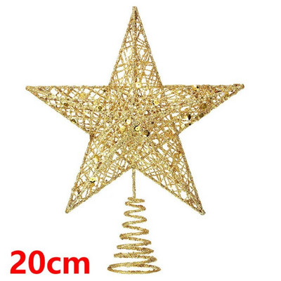 „Navidad“ 2023 m. Kalėdų eglutės viršaus dovanos Kalėdų papuošimai namams Auksiniai blizgantys žvaigždžių pakabukai, papuošalai Naujieji 2024 m.