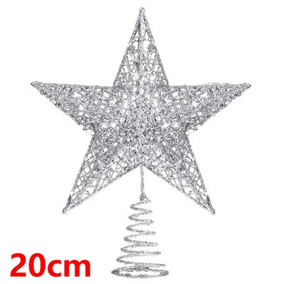 „Navidad“ 2023 m. Kalėdų eglutės viršaus dovanos Kalėdų papuošimai namams Auksiniai blizgantys žvaigždžių pakabukai, papuošalai Naujieji 2024 m.