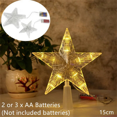 „Navidad“ 2023 m. Kalėdų eglutės viršaus dovanos Kalėdų papuošimai namams Auksiniai blizgantys žvaigždžių pakabukai, papuošalai Naujieji 2024 m.