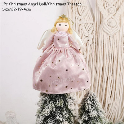 „Navidad“ 2023 m. Kalėdų eglutės viršaus dovanos Kalėdų papuošimai namams Auksiniai blizgantys žvaigždžių pakabukai, papuošalai Naujieji 2024 m.