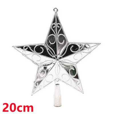 „Navidad“ 2023 m. Kalėdų eglutės viršaus dovanos Kalėdų papuošimai namams Auksiniai blizgantys žvaigždžių pakabukai, papuošalai Naujieji 2024 m.