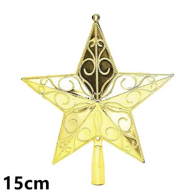 „Navidad“ 2023 m. Kalėdų eglutės viršaus dovanos Kalėdų papuošimai namams Auksiniai blizgantys žvaigždžių pakabukai, papuošalai Naujieji 2024 m.