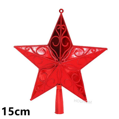 „Navidad“ 2023 m. Kalėdų eglutės viršaus dovanos Kalėdų papuošimai namams Auksiniai blizgantys žvaigždžių pakabukai, papuošalai Naujieji 2024 m.