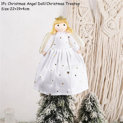 „Navidad“ 2023 m. Kalėdų eglutės viršaus dovanos Kalėdų papuošimai namams Auksiniai blizgantys žvaigždžių pakabukai, papuošalai Naujieji 2024 m.