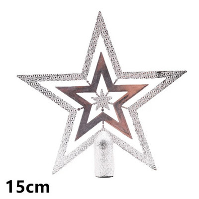 „Navidad“ 2023 m. Kalėdų eglutės viršaus dovanos Kalėdų papuošimai namams Auksiniai blizgantys žvaigždžių pakabukai, papuošalai Naujieji 2024 m.