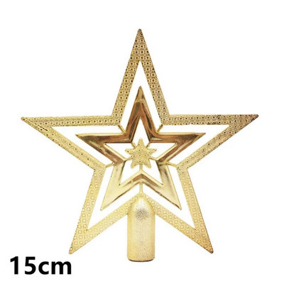 „Navidad“ 2023 m. Kalėdų eglutės viršaus dovanos Kalėdų papuošimai namams Auksiniai blizgantys žvaigždžių pakabukai, papuošalai Naujieji 2024 m.