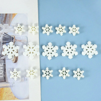 20 бр. 20/28 мм бяла смола снежинка коледни орнаменти мини коледно дърво висулки направи си сам скрапбукинг занаяти новогодишни декорации за дома