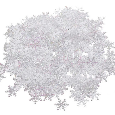 Snowflake Ornament 600PCS Όμορφες και ανθεκτικές νιφάδες χιονιού για Χριστουγεννιάτικη γιορτινή διακόσμηση πάρτι