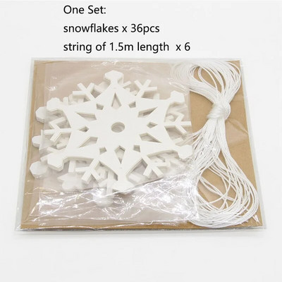 Λευκό χριστουγεννιάτικο μενταγιόν με νιφάδα χιονιού για το σπίτι Χριστουγεννιάτικο δέντρο Χειμερινό Φεστιβάλ Πάρτυ Πρωτοχρονιάς Navidad Τεχνητό χιόνι