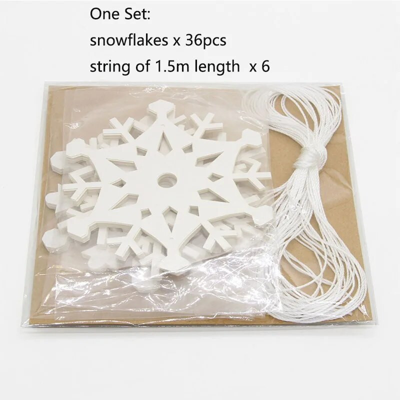 Λευκό χριστουγεννιάτικο μενταγιόν με νιφάδα χιονιού για το σπίτι Χριστουγεννιάτικο δέντρο Χειμερινό Φεστιβάλ Πάρτυ Πρωτοχρονιάς Navidad Τεχνητό χιόνι