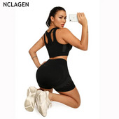 NCLAGEN Push-up grudnjak Kratke hlače za jogu Odijelo za fitness Bešavni visoki struk Žene Sport u teretani Sport Vježbanje Aktivna odjeća Komplet za trčanje