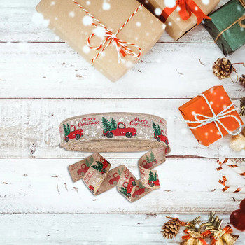 Безплатна доставка Коледни опаковъчни панделки Ленени панделки Лента за кола Опаковане на подаръци Коледни панделки Коледна украса за дома Noel