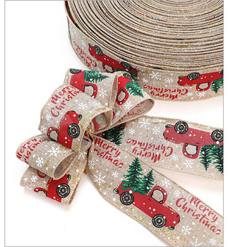Безплатна доставка Коледни опаковъчни панделки Ленени панделки Лента за кола Опаковане на подаръци Коледни панделки Коледна украса за дома Noel