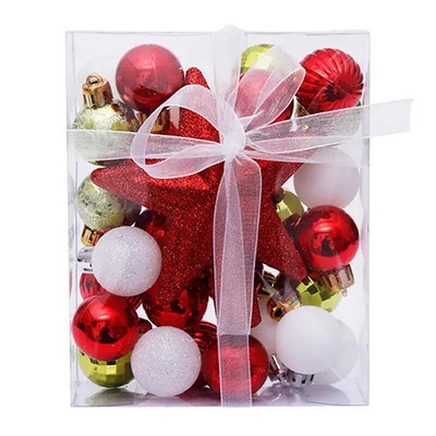 30gab Ziemassvētku balles Ziemassvētku eglīšu rotājumi Bumbas Ziemassvētku rotājumi Piekaramie koka piekariņi 2022 Jaungada dāvana Noel