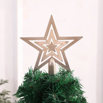 Στολίδι για χριστουγεννιάτικο δέντρο με λάμψη με χρυσό αστέρι DIY για πάρτι εσωτερικού και εξωτερικού χώρου, αδιάβροχη διακόσμηση