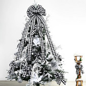 Lina rūtaini Ziemassvētku eglīšu rotāšanas banti amatniecībai Roku darināti banti Ziemassvētku vītnes vainagu logu dekori matu bantītes dāvanu bantes