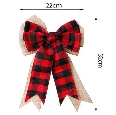 Lina rūtaini Ziemassvētku eglīšu rotāšanas banti amatniecībai Roku darināti banti Ziemassvētku vītnes vainagu logu dekori matu bantītes dāvanu bantes