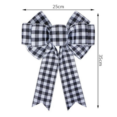 Lina rūtaini Ziemassvētku eglīšu rotāšanas banti amatniecībai Roku darināti banti Ziemassvētku vītnes vainagu logu dekori matu bantītes dāvanu bantes