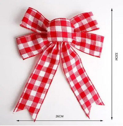 Lina rūtaini Ziemassvētku eglīšu rotāšanas banti amatniecībai Roku darināti banti Ziemassvētku vītnes vainagu logu dekori matu bantītes dāvanu bantes