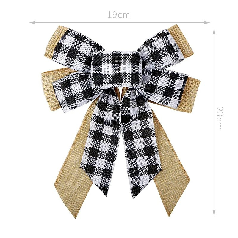 Lina rūtaini Ziemassvētku eglīšu rotāšanas banti amatniecībai Roku darināti banti Ziemassvētku vītnes vainagu logu dekori matu bantītes dāvanu bantes