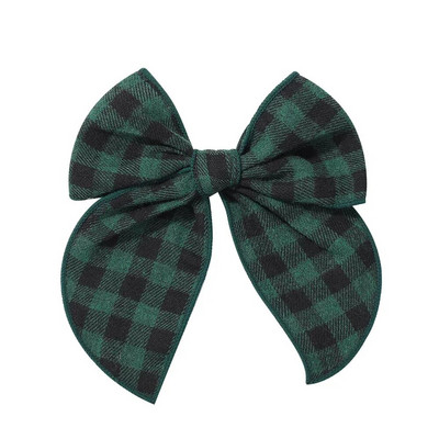 1 kom 5,7 inča Cheer Bowknot ukosnica Klasična karirana božićna boja kopče za kosu Ručno izrađene za djecu Dodaci za kosu za djevojčice