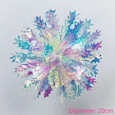 Νέον φιλμ 3D Snowflakes Χριστουγεννιάτικα στολίδια για στολίδια σπιτιού Navidad Tree Fake γιρλάντες χιονιού Winter Frozen Party Supplies