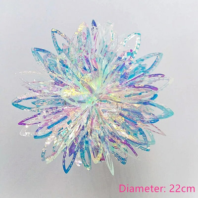 Νέον φιλμ 3D Snowflakes Χριστουγεννιάτικα στολίδια για στολίδια σπιτιού Navidad Tree Fake γιρλάντες χιονιού Winter Frozen Party Supplies