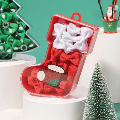 22 kom/kutija Kutija za božićne darove Dječje mašne Set dodataka za kosu za djevojčice Slatke kopče za kosu iz crtića Dječja ručno izrađena pokrivala za glavu