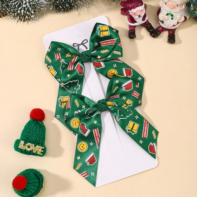 2Pcs/Lot Božićni ukrasi Mašne za kosu Štipaljke za novogodišnje zabave Dječje Pokrivala Dodaci za kosu Poklon Veleprodaja