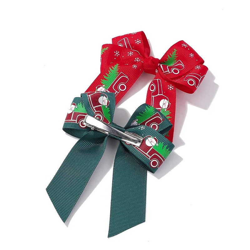 2Pcs/Lot Božićni ukrasi Mašne za kosu Štipaljke za novogodišnje zabave Dječje Pokrivala Dodaci za kosu Poklon Veleprodaja