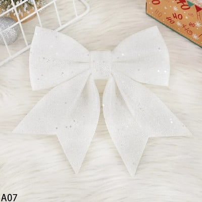 Velike crveno zlatne svjetlucave rukotvorine mašne Božićne vrpce Mašne viseće mašne Ukrasi za božićno drvce Božićna zabava Dekoracija doma