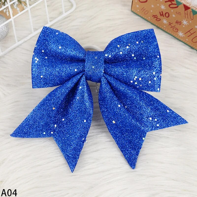 Velike crveno zlatne svjetlucave rukotvorine mašne Božićne vrpce Mašne viseće mašne Ukrasi za božićno drvce Božićna zabava Dekoracija doma