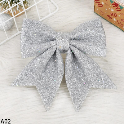 Velike crveno zlatne svjetlucave rukotvorine mašne Božićne vrpce Mašne viseće mašne Ukrasi za božićno drvce Božićna zabava Dekoracija doma