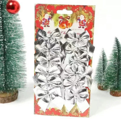 Χριστουγεννιάτικα στολίδια με φιόγκους Χριστουγεννιάτικα στολίδια κρεμαστό κόσμημα για διακόσμηση σπιτιού Navidad Πρωτοχρονιάτικο πάρτι DIY Δώρα Προμήθειες