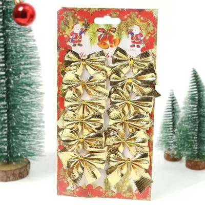 Χριστουγεννιάτικα στολίδια με φιόγκους Χριστουγεννιάτικα στολίδια κρεμαστό κόσμημα για διακόσμηση σπιτιού Navidad Πρωτοχρονιάτικο πάρτι DIY Δώρα Προμήθειες