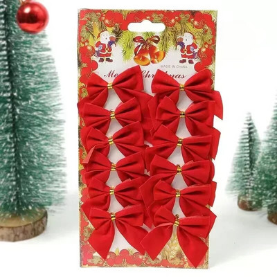 Χριστουγεννιάτικα στολίδια με φιόγκους Χριστουγεννιάτικα στολίδια κρεμαστό κόσμημα για διακόσμηση σπιτιού Navidad Πρωτοχρονιάτικο πάρτι DIY Δώρα Προμήθειες