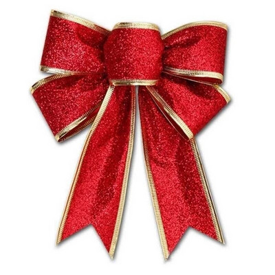 Νέος κόμπος φιόγκος Snowflake Bow Knot Διακόσμηση Χριστουγεννιάτικου δέντρου Γιορτινή ατμόσφαιρα Μεγάλο χρυσό περίγραμμα Φιόγκος κόμπος δώρου