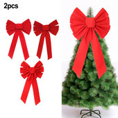 2gab gara Ziemassvētku tauriņa sarkana ganāmpulka lente Ziemassvētku eglīšu bantīšu rotājums tauriņš Liels tauriņš Ziemassvētku rotājumi mājām
