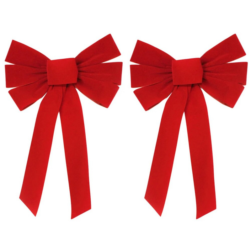 2gab gara Ziemassvētku tauriņa sarkana ganāmpulka lente Ziemassvētku eglīšu bantīšu rotājums tauriņš Liels tauriņš Ziemassvētku rotājumi mājām