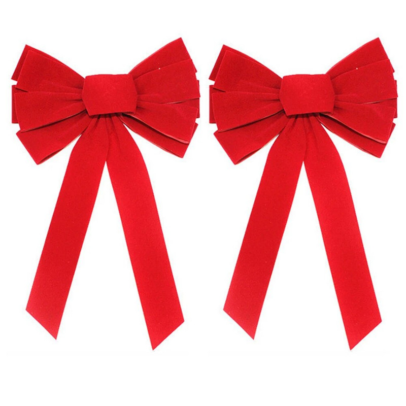 2gab gara Ziemassvētku tauriņa sarkana ganāmpulka lente Ziemassvētku eglīšu bantīšu rotājums tauriņš Liels tauriņš Ziemassvētku rotājumi mājām