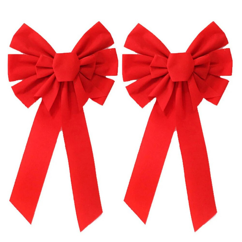 2gab gara Ziemassvētku tauriņa sarkana ganāmpulka lente Ziemassvētku eglīšu bantīšu rotājums tauriņš Liels tauriņš Ziemassvētku rotājumi mājām